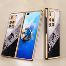 For Huawei Mate X2 GKK Color Contrast Electroplating Painted 9H Tempered Glass Case(04)