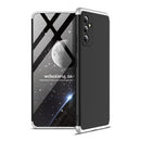 For Samsung Galaxy A82 5G GKK Three Stage Splicing Full Coverage PC Case(Black Silver)