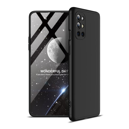 For OnePlus 9R GKK Three Stage Splicing Full Coverage PC Case(Black)