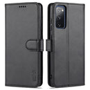 For Samsung Galaxy S20 FE AZNS Skin Feel Calf Texture Horizontal Flip Leather Case with Card Slots & Holder & Wallet(Black)
