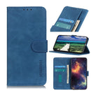 For Google Pixel 6 KHAZNEH Retro Texture PU + TPU Horizontal Flip Leather Case with Holder & Card Slots & Wallet(Blue)