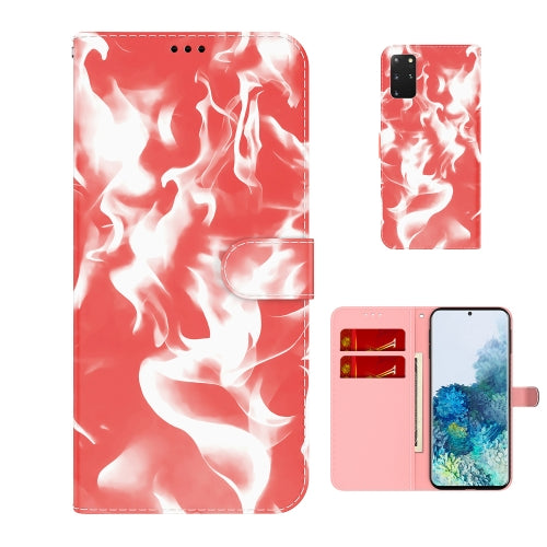 For Samsung Galaxy S20+ Cloud Fog Pattern Horizontal Flip Leather Case with Holder & Card Slot & Wallet(Red)