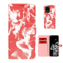 For Samsung Galaxy S20 Ultra Cloud Fog Pattern Horizontal Flip Leather Case with Holder & Card Slot & Wallet(Red)