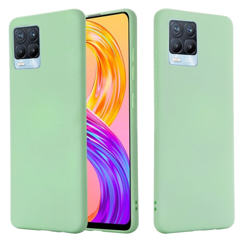 For OPPO Realme 8 / 8 Pro Pure Color Liquid Silicone Shockproof Full Coverage Case(Green)