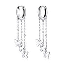 S925 Sterling Silver Tassel Butterfly Ear Stud Women Earrings