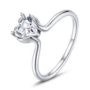 S925 Sterling Silver Love In The Palm Of Your Hand Women Ring, Size:6
