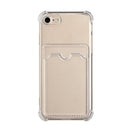 TPU Dropproof Protective Back Case with Card Slot For iPhone SE 2020 / 8 / 7(Transparent)