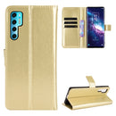 For TCL 20 Pro 5G Crazy Horse Texture Horizontal Flip Leather Case with Holder & Card Slots & Lanyard(Gold)