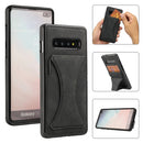 For Samsung Galaxy S10e Ultra-thin Shockproof Protective Case with Holder & Metal Magnetic Function(Black)