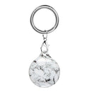 TPU Marble Pattern Shockproof Protective Cover Case with Keychain Hook Loop For Airtag(Y14)
