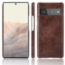 For Google Pixel 6 Pro Shockproof Litchi Texture PC + PU Case(Brown)