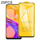 For OPPO Realme 8 / 8 Pro 25 PCS 9D Full Glue Full Screen Tempered Glass Film