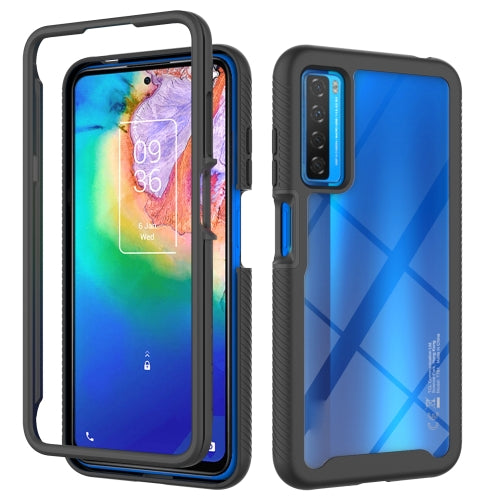 For TCL 20s Starry Sky Solid Color Series Shockproof PC + TPU Case(Black)