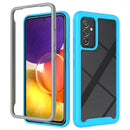 For Samsung Galaxy A82 5G Starry Sky Solid Color Series Shockproof PC + TPU Case(Light Blue)