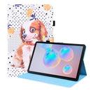 For Samsung Galaxy Tab S7 2020 SM-T870 / SM-T875 Animal Pattern Horizontal Flip Leather Case with Holder & Card Slots & Photo Frame(Little Flower Dog)