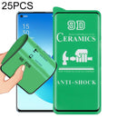 For OPPO Reno6 Pro 5G 25 PCS 9D Full Screen Full Glue Ceramic Film