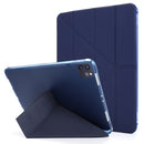Multi-folding Horizontal Flip PU Leather + Shockproof TPU Tablet Case with Holder & Pen Slot For iPad Pro 11 2021(Dark Blue)