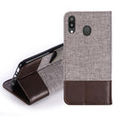 For Galaxy M20 MUXMA MX102 Horizontal Flip Canvas Leather Case with Stand & Card Slot & Wallet Function(Brown)
