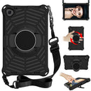 For Samsung Galaxy Tab A 10.1 2019 SM-T515 / SM-T510 Spider King EVA Protective Case with Adjustable Shoulder Strap & Holder(Black)