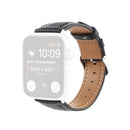 Small Waist Cross Texture Leather Replacement Watchbands For Apple Watch Series 7 45mm / 6 & SE & 5 & 4 44mm / 3 & 2 & 1 42mm(Black)
