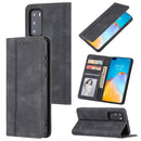 For Huawei P40 Pro Skin Feel Pressure Line Magnetic Horizontal Flip Leather Case with Holder & Card Slot & Wallet & Photo Frame(Black)