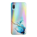 For Samsung Galaxy A02 Laser Marble Pattern Clear TPU Shockproof Protective Case(Blue)