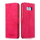 For Galaxy S8+ Diaobaolee Pure Fresh Texture Horizontal Flip Leather Case, with Holder & Card Slot & Wallet & Photo Frame(Red)