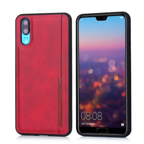 For Huawei P20 Diaobaolee Shockproof PU + TPU Protective Case(Red)