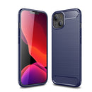 Brushed Texture Carbon Fiber TPU Case For iPhone 13(Blue)