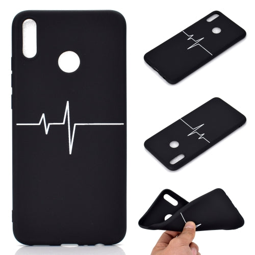 For Huawei Honor 8X Shockproof Stick Figure Pattern Soft TPU Protective Case(Heart Rate)