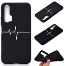 For Huawei Honor 20 Pro Shockproof Stick Figure Pattern Soft TPU Protective Case(Heart Rate)