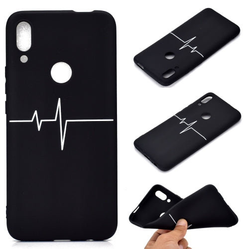 For Huawei P Smart Z Shockproof Stick Figure Pattern Soft TPU Protective Case(Heart Rate)