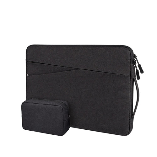 ND01DS Polyester Notebook Laptop Liner Bag with Small Bag, Size:13.3 inch(Black)