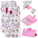 For Samsung Galaxy M20 Colored Drawing Pattern Cross Texture Horizontal Flip PU Leather Case with Holder & Card Slots & Wallet(Ice Cream Unicorn)