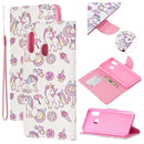 For Samsung Galaxy A20e Colored Drawing Pattern Cross Texture Horizontal Flip PU Leather Case with Holder & Card Slots & Wallet(Ice Cream Unicorn)