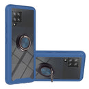 For Samsung Galaxy A42 5G Starry Sky Solid Color Series Shockproof PC + TPU Protective Case with Ring Holder & Magnetic Function(Blue)