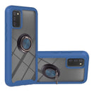 For Samsung Galaxy A02s US Version Starry Sky Solid Color Series Shockproof PC + TPU Protective Case with Ring Holder & Magnetic Function(Blue)
