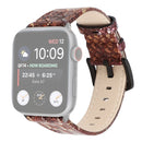 Snakeskin Leather Replacement Watchband For Apple Watch Series 7 41mm / 6 & SE & 5 & 4 40mm / 3 & 2 & 1 38mm(Brown)