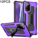 For Samsung Galaxy Note20 10 PCS Knight Jazz PC+TPU Shockproof Protective Case with Foldable Holder(Purple)