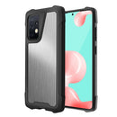 For Samsung Galaxy A52 5G / 4G Stainless Steel Metal PC Back Cover + TPU Heavy Duty Armor Shockproof Case(Brush Silver)