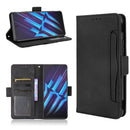 For ZTE nubia Red Magic 6R Skin Feel Calf Pattern Horizontal Flip Leather Case with Holder & Card Slots & Photo Frame(Black)