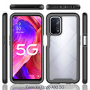 For OPPO A54 5G / A74 5G Starry Sky Solid Color Series Shockproof PC + TPU Case(Rose Red)