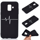 For Galaxy A6 2018 Shockproof Stick Figure Pattern Soft TPU Protective Case(Heart Rate)