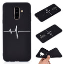 For Galaxy A6+ 2018 Shockproof Stick Figure Pattern Soft TPU Protective Case(Heart Rate)