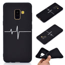 For Galaxy A8 2018 Shockproof Stick Figure Pattern Soft TPU Protective Case(Heart Rate)
