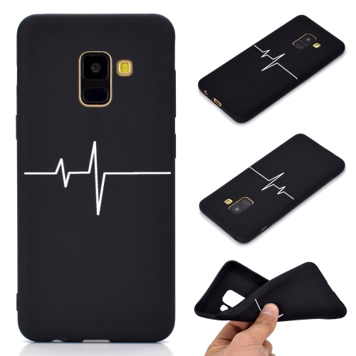 For Galaxy A8+ 2018 Shockproof Stick Figure Pattern Soft TPU Protective Case(Heart Rate)