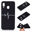 For Galaxy A30 Shockproof Stick Figure Pattern Soft TPU Protective Case(Heart Rate)