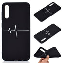 For Galaxy A50 Shockproof Stick Figure Pattern Soft TPU Protective Case(Heart Rate)