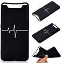 For Galaxy A80 Shockproof Stick Figure Pattern Soft TPU Protective Case(Heart Rate)