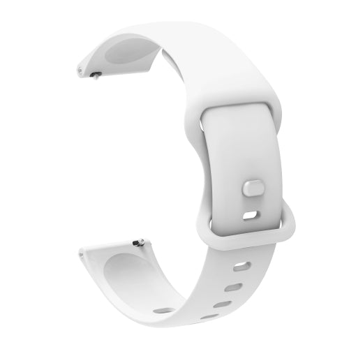 22mm For Amazfit GTS 2e Butterfly Buckle Silicone Replacement Strap Watchband(White)